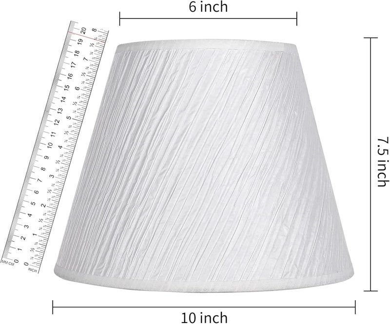 ALUCSET Small Lamp Shade, Barrel Paper Lampshade for Table Lamp and Floor Light, 6x10x7.5 Inch,Natural Linen Hand Crafted, Spider (paper) - Image 3